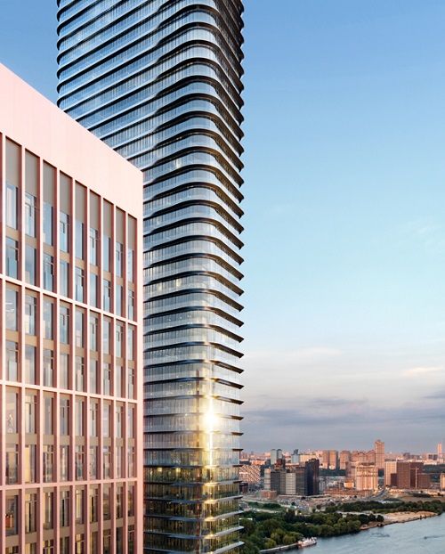 Лаунж-зона и места ожидания в лобби ЖК City Bay